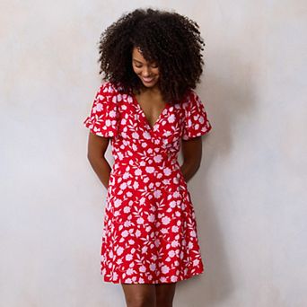 Women's LC Lauren Conrad Button Wrap Mini Dress