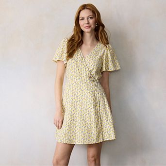 Women's LC Lauren Conrad Button Wrap Mini Dress