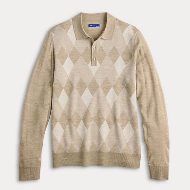 Men's Apt. 9® Tonal Diamond Sweater Polo