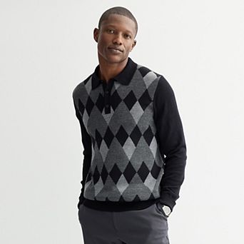 Men's Apt. 9® Tonal Diamond Sweater Polo