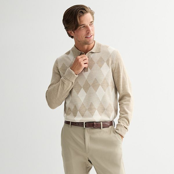 Men's Apt. 9® Tonal Diamond Sweater Polo