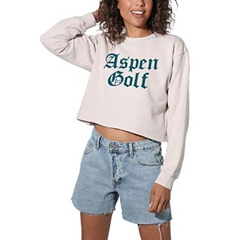 Women's Suburban Riot Aspen Golf Cropped Graphic Sweatshirt