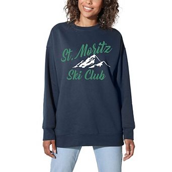 Women's Suburban Riot St Moritz Ski Club Oversized Graphic Sweatshirt