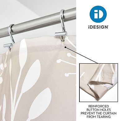 iDesign Isla Shower Curtain – 11.4” L x 9.9” W x 1.75” H, Taupe Bathroom Curtain