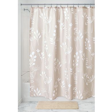 iDesign Isla Shower Curtain – 11.4” L x 9.9” W x 1.75” H, Taupe Bathroom Curtain