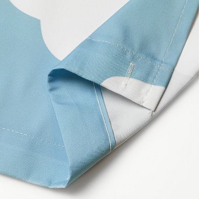 iDesign Clouds Shower Curtain - 12 Reinforced Buttonholes - 72" x 72" - Blue