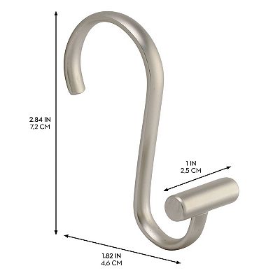 iDesign 12-pack Steel Shower Curtain T-Bar Hooks Set