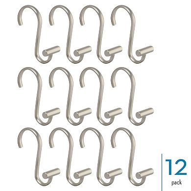 iDesign 12-pack Steel Shower Curtain T-Bar Hooks Set
