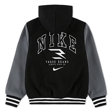 Boys 8-20 Nike 3BRAND by Russell Wilson Hooded Heavyweight Varsity Jacket