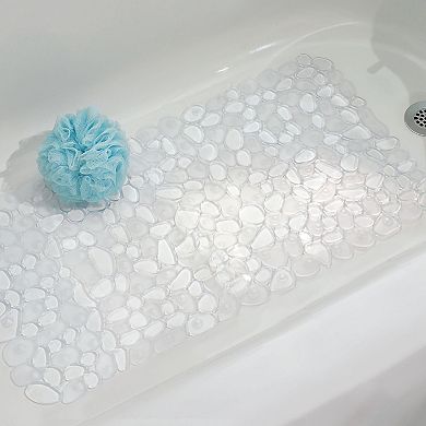 iDesign Non-Slip Bath Mat for Inside Bathtubs or Shower Stalls - Clear