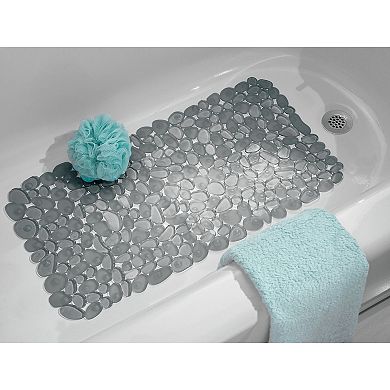iDesign Pebblz Non-Slip Suction Bath Mat for Shower, Bathtub - Graphite