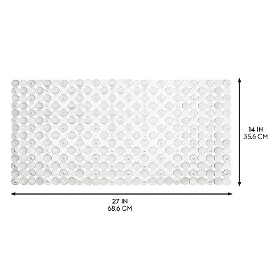 iDesign Non-Slip Bath Mat for Inside Bathtubs or Shower Stalls - Clear
