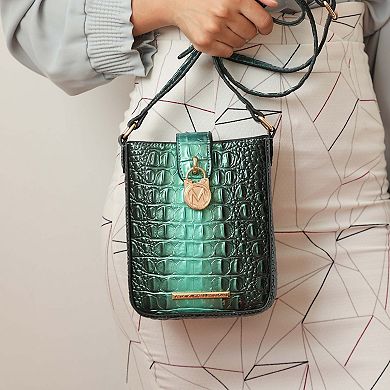 MKF Collection Avery Faux Crocodile Embossed Gradient Crossbody Bag y Mia K.
