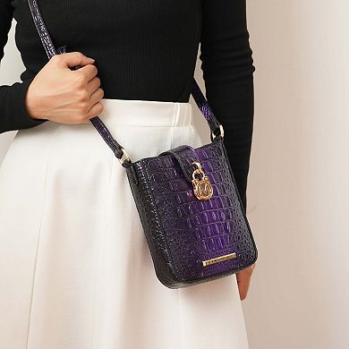 MKF Collection Avery Faux Crocodile Embossed Gradient Crossbody Bag y Mia K.
