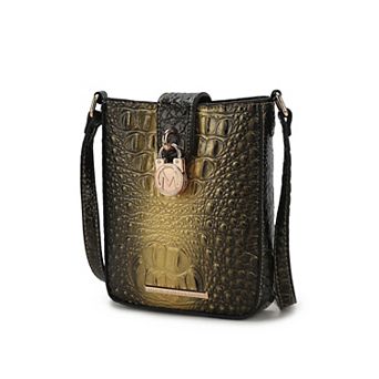 MKF Collection Avery Faux Crocodile Embossed Gradient Crossbody Bag y Mia K.