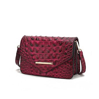 MKF Collection Vanta Solid Croc-Embossed Saddle Bag by Mia K