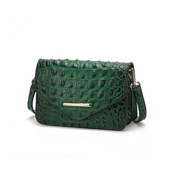 MKF Collection Vanta Solid Croc-Embossed Saddle Bag by Mia K