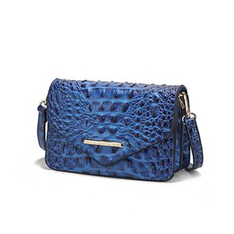 MKF Collection Vanta Solid Croc-Embossed Saddle Bag by Mia K