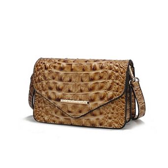 MKF Collection Vanta Solid Croc-Embossed Saddle Bag by Mia K