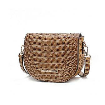 MKF Collection Amalia Solid Croc-Embossed Crossbody Bag by Mia K.