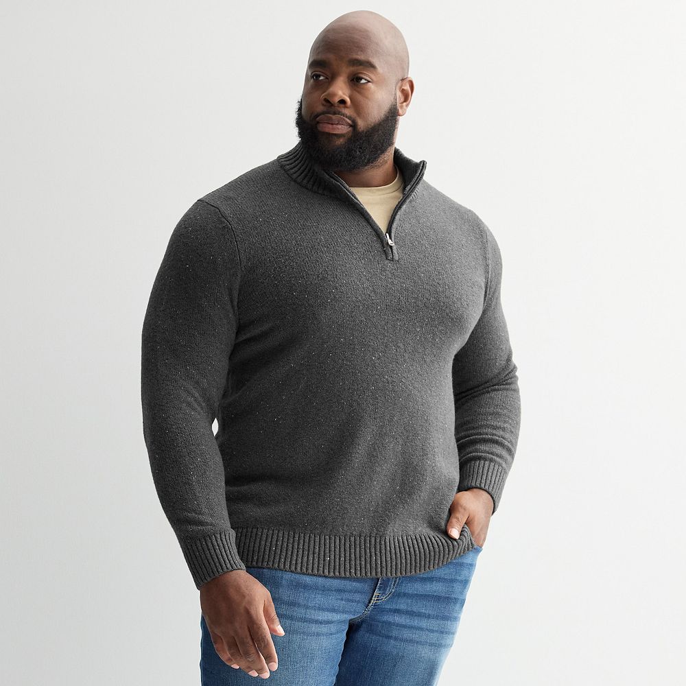 Big & Tall Sonoma Goods For Life® Quarter-Zip Sweater