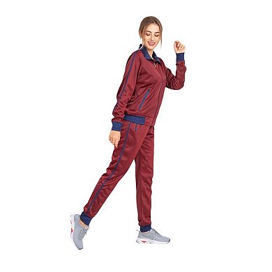 Women's 2-Piece Sunshine Jogger Tracksuit Track Jacket And Track Pants