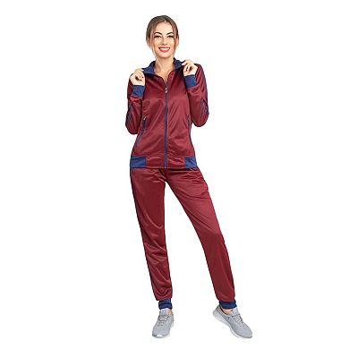 Women's 2-Piece Sunshine Jogger Tracksuit Track Jacket And Track Pants