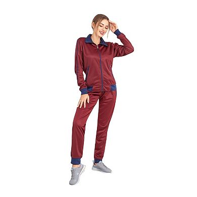 Women's 2-Piece Sunshine Jogger Tracksuit Track Jacket And Track Pants