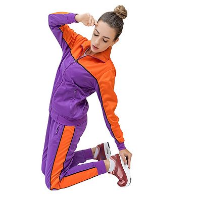 Women's 2-Piece Tracksuit Fashionary Full Track Jacket & Jogger Track pants Jumpsuit