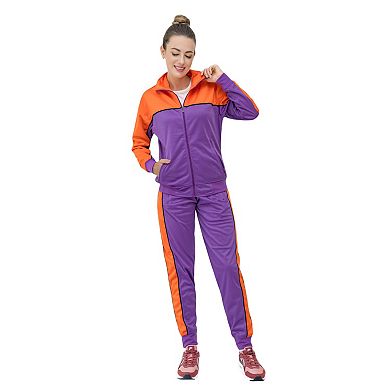 Women's 2-Piece Tracksuit Fashionary Full Track Jacket & Jogger Track pants Jumpsuit