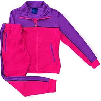 Women's 2 pc Tracksuit Fashionary Full Track Jacket & Jogger Track pants Jumpsuit