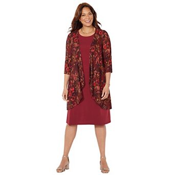 Catherines Women's Plus Size Chevron Shadow Jacket Dress