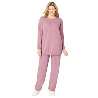 Woman Within Plus Size Petite Fleece Sweatshirt Set