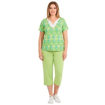 Woman Within Plus Size 2 pc Tunic And Capri Set