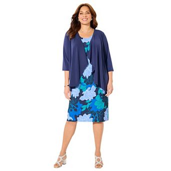 Catherines Women's Plus Size Classic Jacket Dress