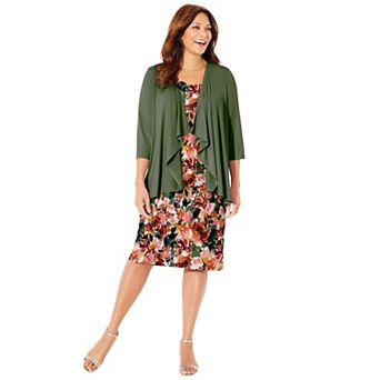 Catherines Women's Plus Size Classic Jacket Dress