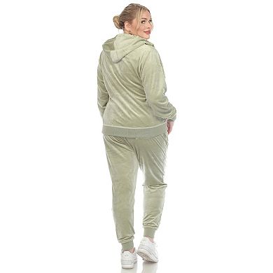 Plus Size Velour Two Piece Set
