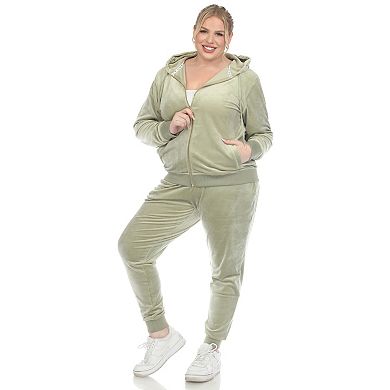 Plus Size Velour Two Piece Set