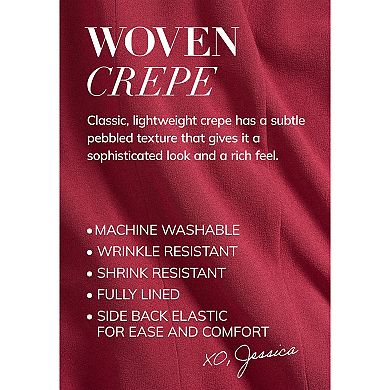 Jessica London Women's Plus Size 2-Piece Stretch Crepe Single-Breasted Skirt Suit