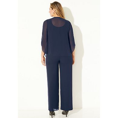 Catherines Women's Plus Size Accolades Georgette Pant Set