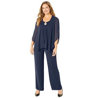 Catherines Women's Plus Size Accolades Georgette Pant Set
