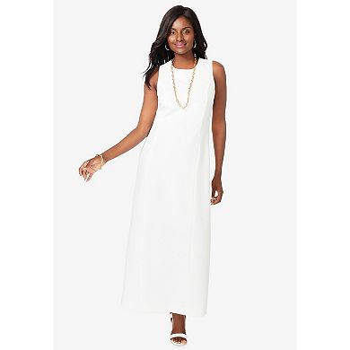 Jessica London Women's Plus Size Stretch Crepe Maxi Jacket Dress