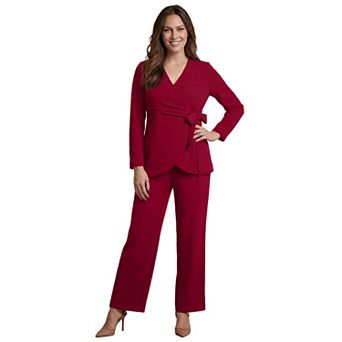 Jessica London Women's Plus Size 2 pc Faux Wrap Pantsuit