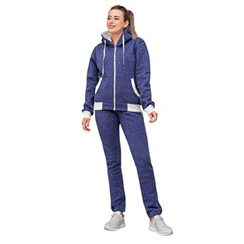 Women’s Flora zip up Soft fleece Hoodie Sweatshirt with Sweatpants