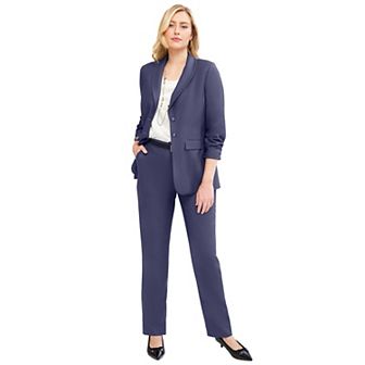 Jessica London Women's Plus Size 2 pc Stretch Crepe Single-Breasted Pantsuit