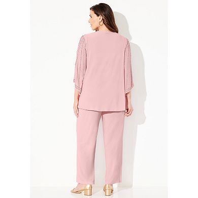 Catherines Women's Plus Size Luminary 3-Piece Pant Set
