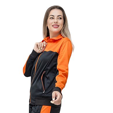 Women's 2-Piece Tracksuit Fashionary Full Track Jacket & Jogger Track pants Jumpsuit