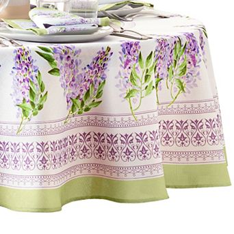 Lilac Garden Floral Spring/Summer 70" Round Tablecloth