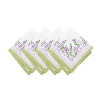 Lilac Garden Floral Spring/Summer Dinner Napkins, Set of 4