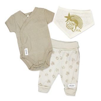 Home Grown Baby 100% Organic Cotton Sun and Sea 3 pc Layette Set